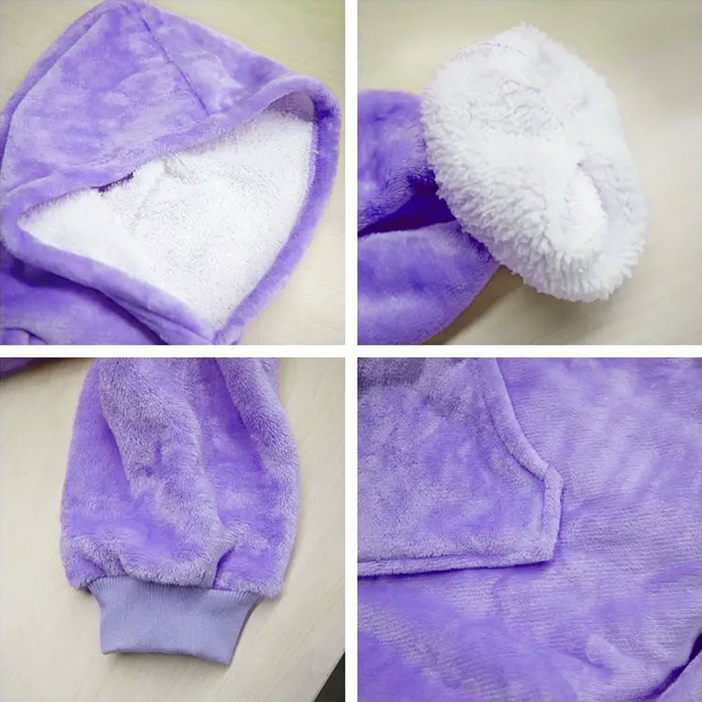 Плед толстовка с капюшоном (100х80см) HUGGLE HOODIE, Фиолетовый / Плед-худи / Оверсайз толстовка плед с капюшоном Киев - изображение 5