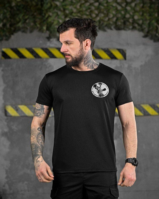 Тактическая потоотводящая футболка Odin dzen  black ВТ6663 Одесса - изображение 8