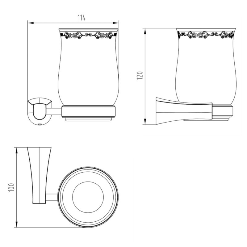 Стакан для зубных щеток IMPRESE CUTHNA antiqua бронза Киев - изображение 2
