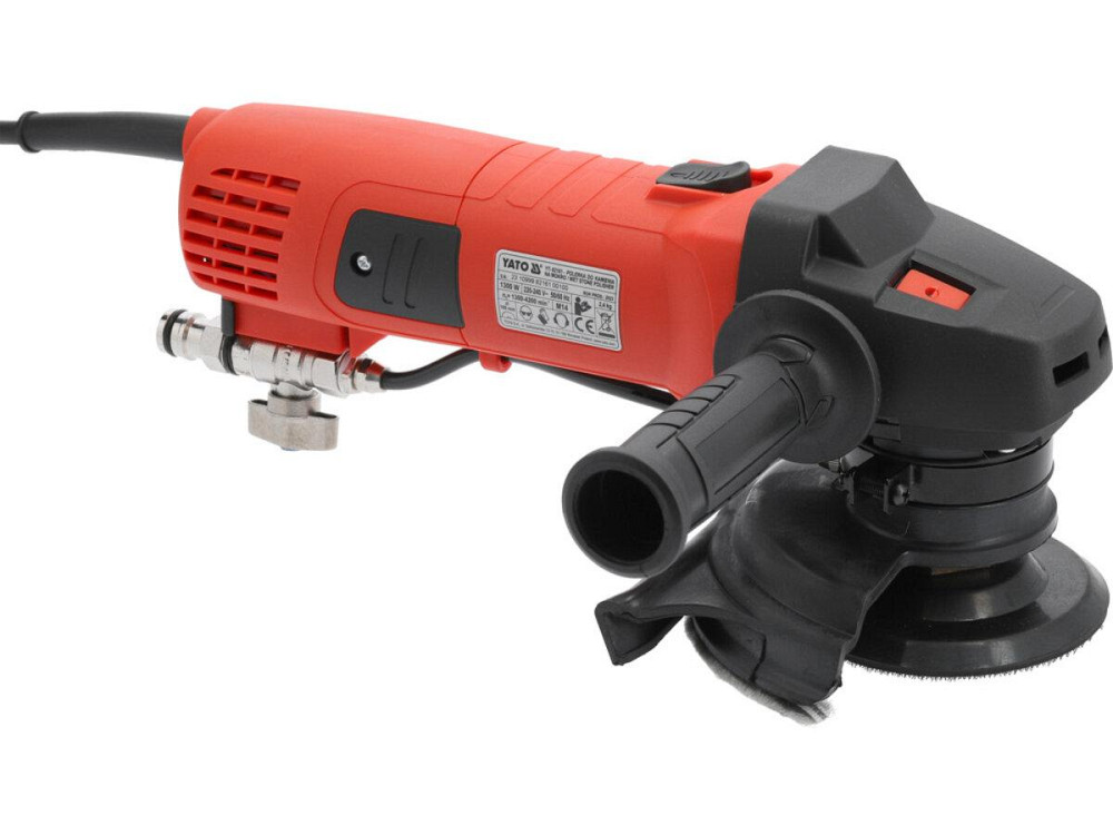 Полірувальна машина мережева з водою YATO 1300 Вт, диск Ø= 100 мм, регуляція обертів 1300-4200 об/хв Одесса - изображение 1