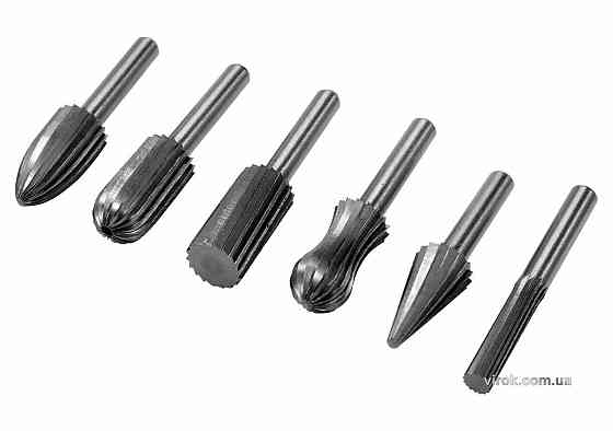 Набір фрез різної форми по металу YATO, для дрилі, з шпінделем Ø= 6 мм, 6 шт.[12/48] Одесса