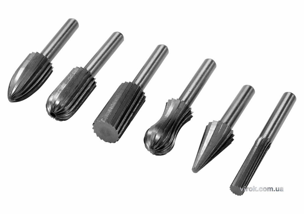 Набір фрез різної форми по металу YATO, для дрилі, з шпінделем Ø= 6 мм, 6 шт.[12/48] Одеса - фото 1