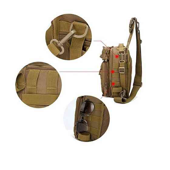 Комплект 2 В 1: армейская сумка + тактический фонарь WT-18 Львов