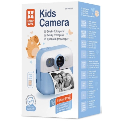 Дитячий фотоапарат ColorWay з функцією миттєвого друку (Blue) (CW-PHP01B) Вінниця - фото 12