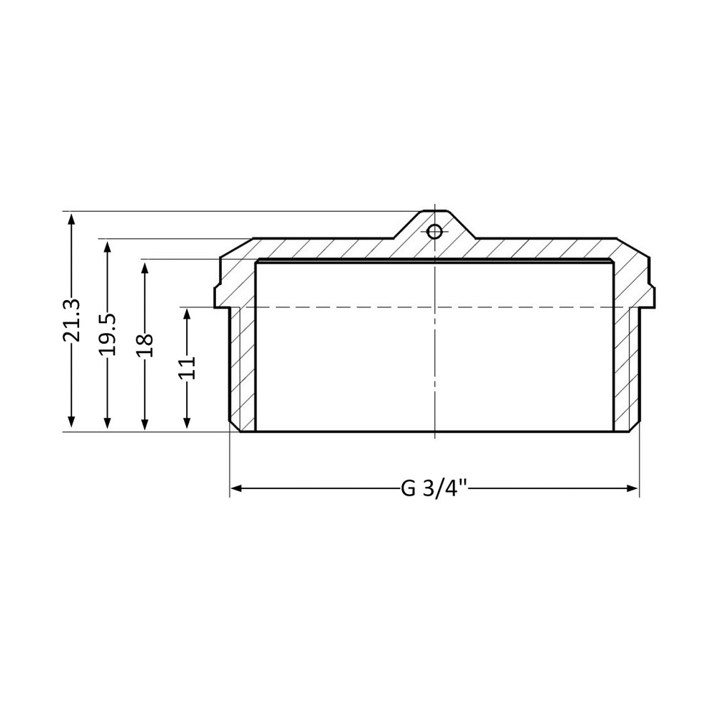 Заглушка Thermo Alliance Standart 3/4