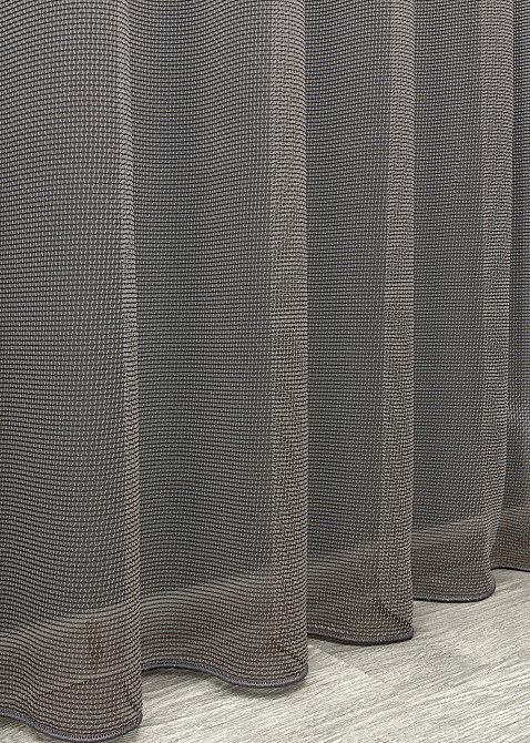 Тюль VR-Textil 1746т Сітка Льон Білий з венге 300х250 см (42-0756) Київ - фото 8