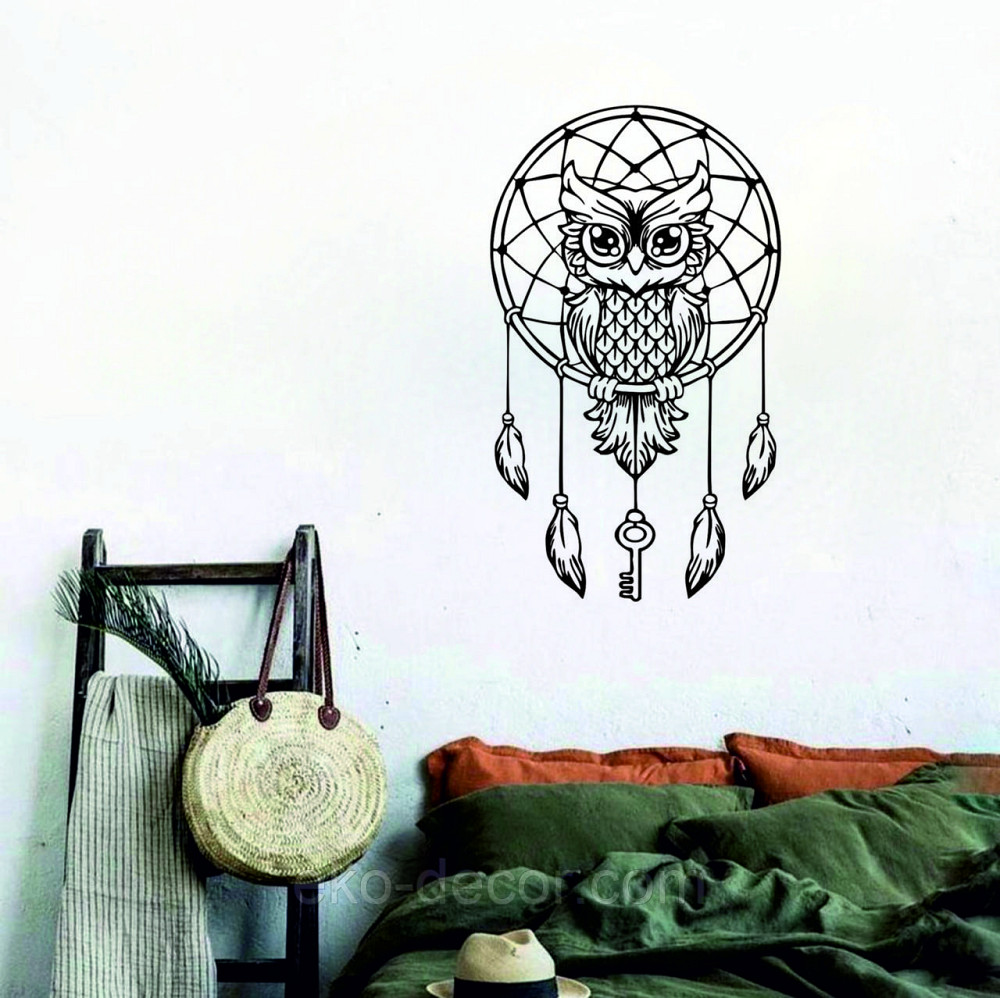 Декоративне настінне Панно «Ловець снів» Декор на стіну 90*53 см, Чорний Київ - фото 10