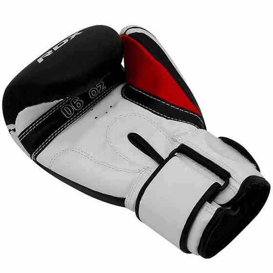 Боксерські рукавиці RDX 4B Robo Kids White/Black 6 унцій (капа в комплекті) Кам'янське