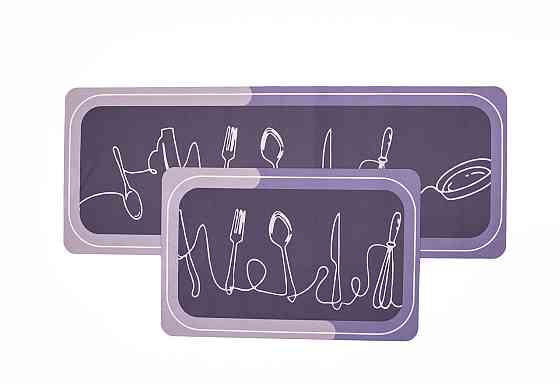 Yiwu Набір кухонних килимків 2 шт вологостійкі для підлоги HP-42-13V Коломыя