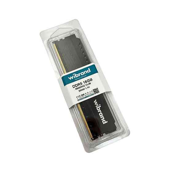 Оперативна пам'ять DDR5 Wibrand 16GB 6000MHz CL48 DIMM Heatsink Black Київ