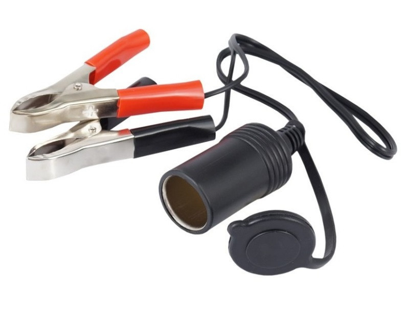 Переходник-гнездо прикуривателя с зажимами/крокодилы АКБ с крышкой 12/24V Харьков - изображение 1