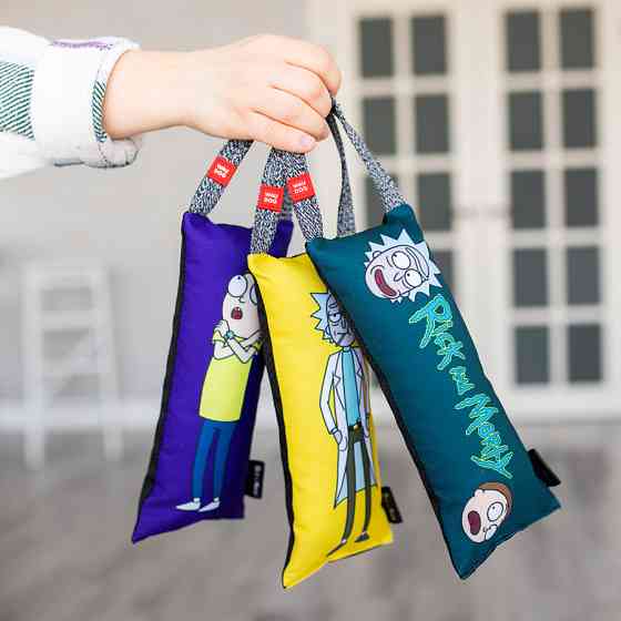 Іграшка для собак WAUDOG Fun з пищалкою, малюнок Рік та Морті 3, L, Ш 11 см, Д 26 см Коломия