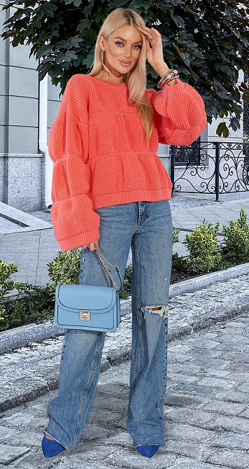 Модный яркий свитер (42-48) Киев - изображение 4