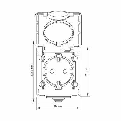 Розетка Videx BINERA IP65 зовнішня 1ая із заземленням сірка (BINERA IP65 наружная 1ая с заземлением сера) Вінниця - фото 4