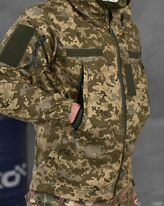 Весняна тактична куртка піксель під шеврон із капюшоном Одеса - фото 5