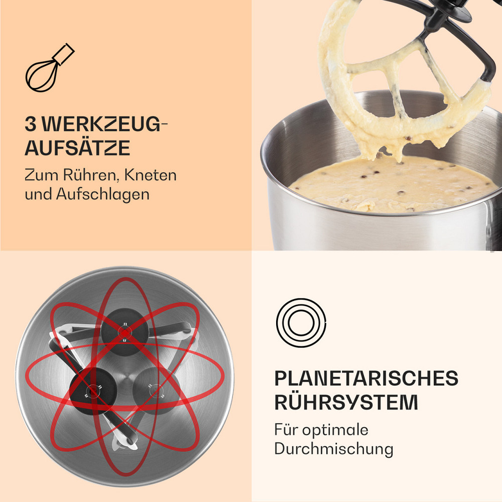 Кухонний комбайн Bella Elegance 2000 Вт/2,7 к.с./5.2 літра Неіржавка сталь Без BPA Чорний (Німеччина, Рівне - фото 4