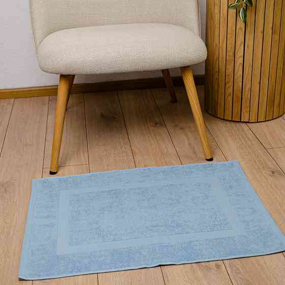 Махровое полотенце для ног с прямоугольником GM Textile 50х70см 380г/м2 (Голубой) Сумы