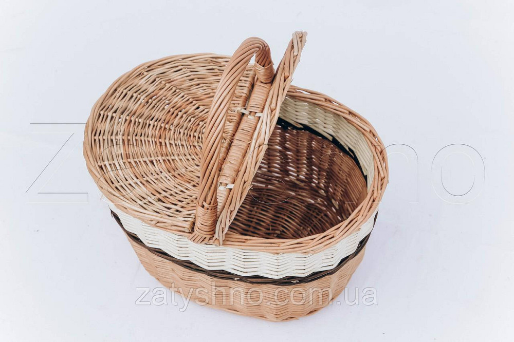 Плетеная корзина из лозы | декоративная корзина из лозы | корзини з лози Киев - изображение 4