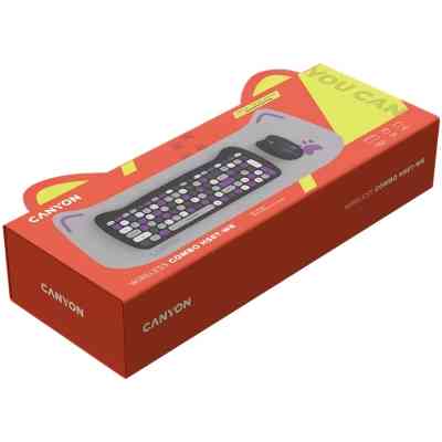 Комплект Canyon HSET-W6 Kitty Edition Wireless UA Violet (CNS-HSETW6VT) Винница