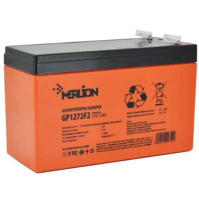 Батарея до ДБЖ Merlion 12V-7.2Ah PREMIUM (GP1272F2PREMIUM) Вінниця - фото 1