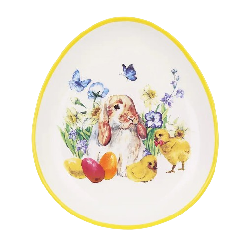 Блюдо у формі яйця 20,5*18,2*3см Happy Spring кераміка БОНА ДИ Житомир - фото 1