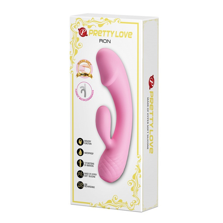 Вибратор с клиторальным отростком Розовый RON Pretty Love Sex Aura Киев - изображение 5