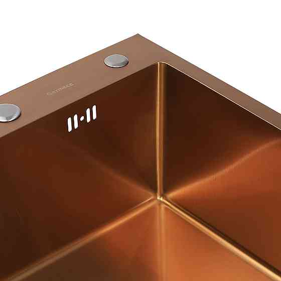 Кухонна мийка Platinum Handmade PVD мідь 500x500x220 (3,0/1,5 мм + дозатор в комплекті) Коломыя