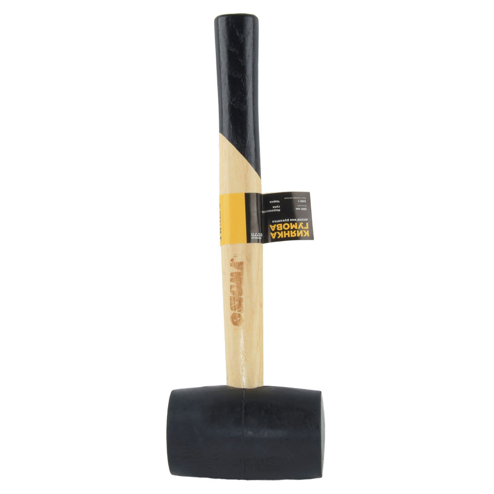 Sigma Киянка резиновая чёрная 340г деревянная рукоятка SIGMA (4317711) Коломия - фото 2