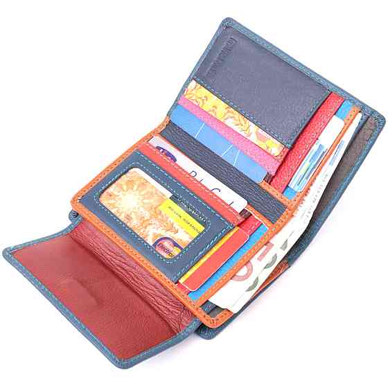 Интересный кошелек для женщин из натуральной кожи ST Leather 22504 Бирюзовый Киев