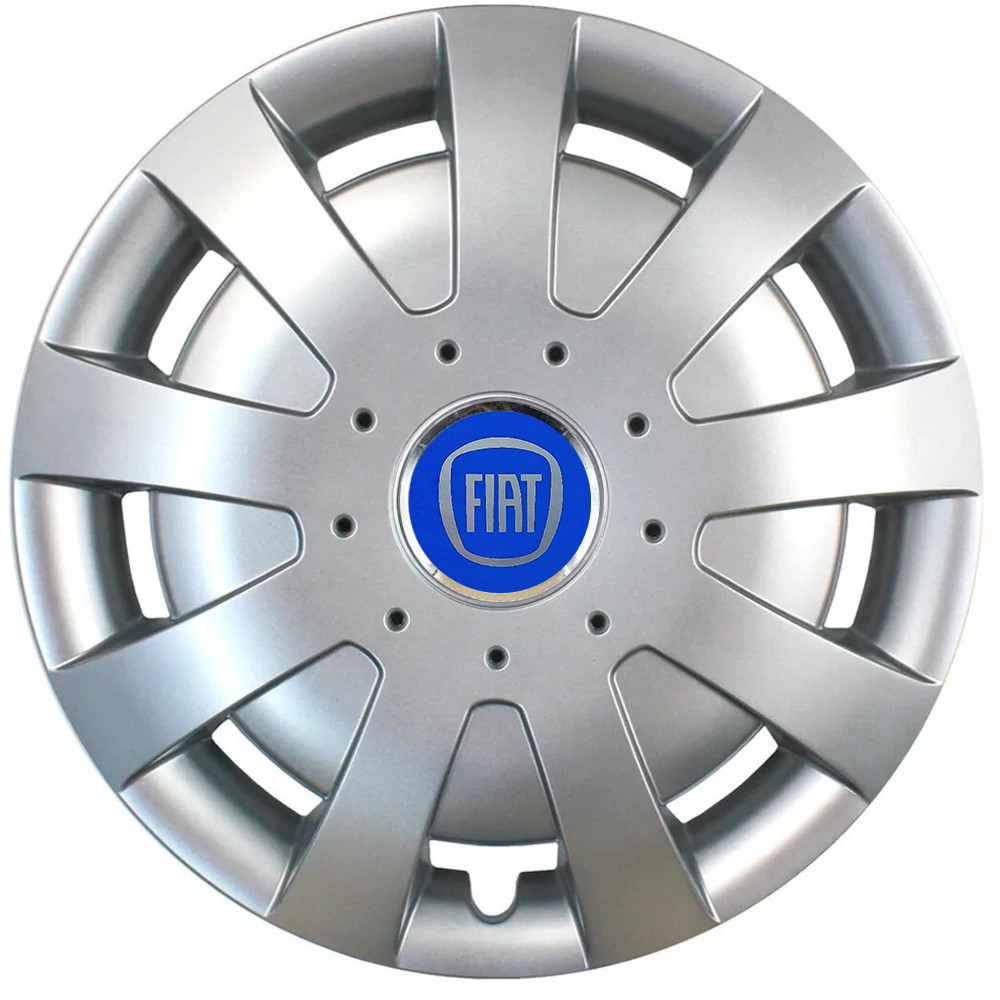 Автомобильные модельные колпаки R15 Fiat (синий) 309 4шт, SJS, серебристые Винница - изображение 1