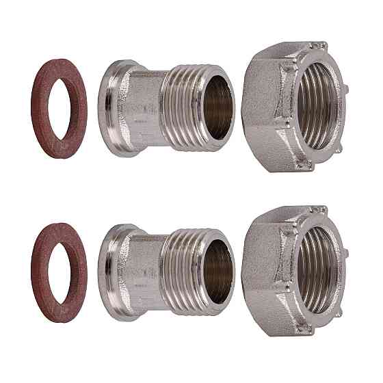 Комплект штуцерів 3/4″х1/2″ВЗ нікельований NU433B OPTIMUM (000030898) Київ