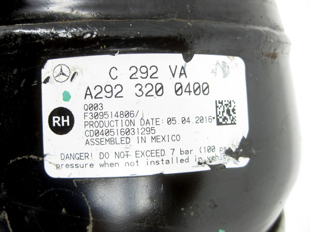 Mercedes-Benz  A2923202600 Передня права пневмостійка ML/GLE W166 GLE Coupe C292 Одеса - фото 6