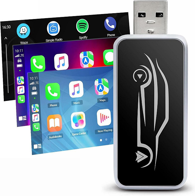 Бездротовий адаптер CarPlay Android Auto 2в1 для iPhone iOS 10+ Android 11+ з USB Type-C універсальний, карплей бездротовий Київ - фото 1