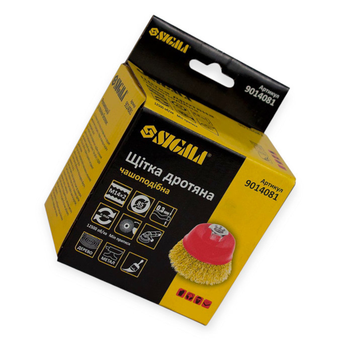 Щітка чашкова "болгарка" М14 кручений дріт 85мм Мукачево - фото 1