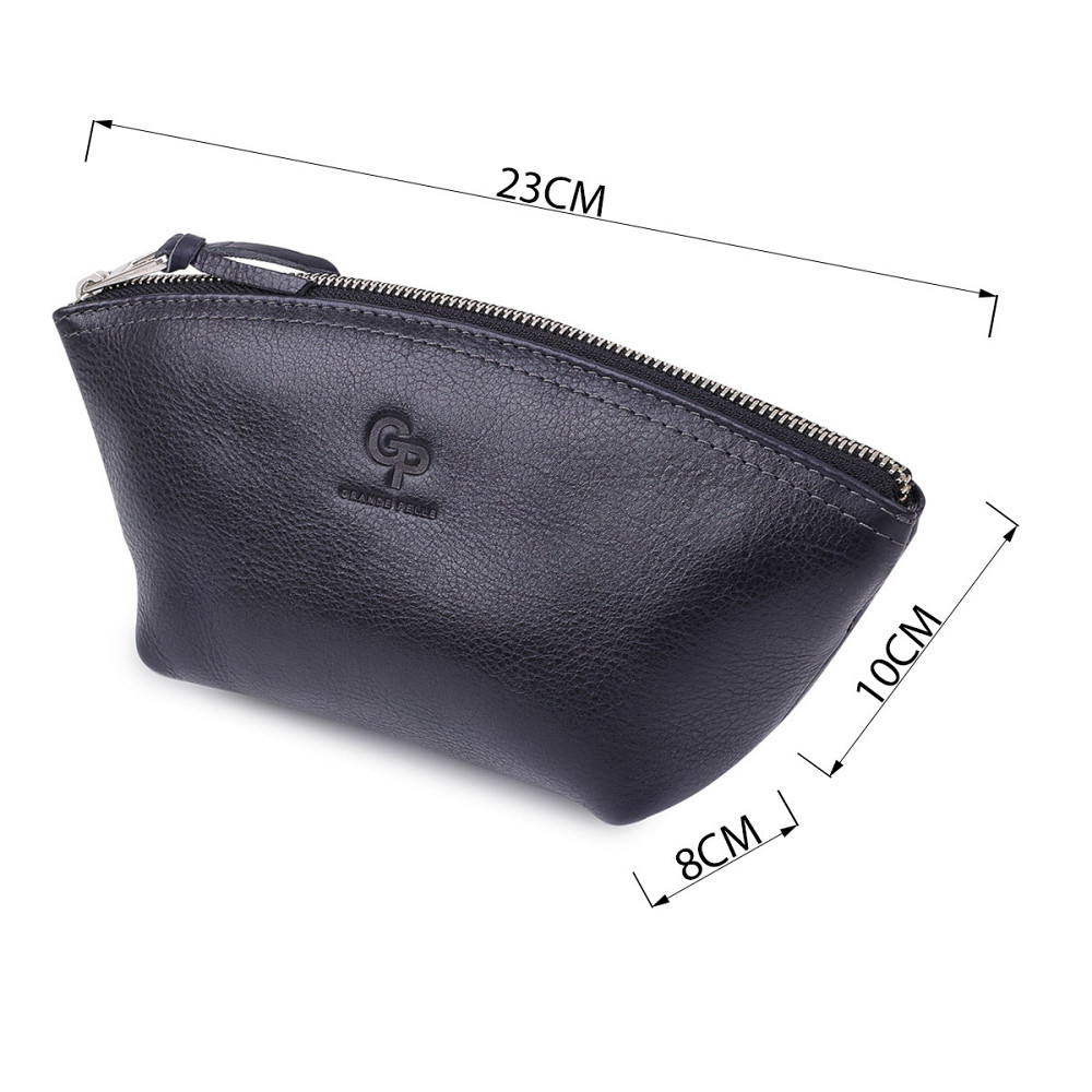 Кожаная женская косметичка GRANDE PELLE 11570 Черный Киев - изображение 3