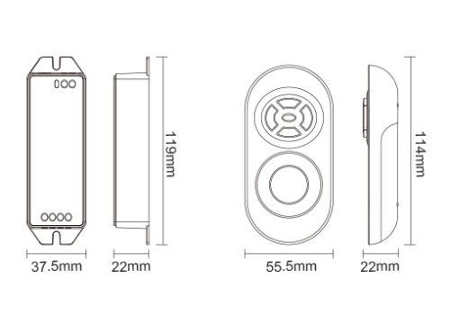 Miboxer Пульт керування + контролер RGB, 10A RF 433MHz Mi Light Київ - фото 2