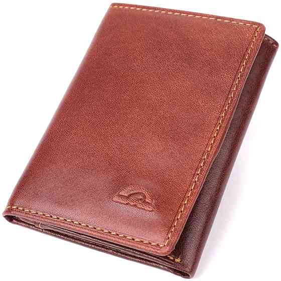Компактный бумажник для мужчин из глянцевой натуральной кожи Tony Perotti 20900_1 (3810 moro) Коричневый Киев