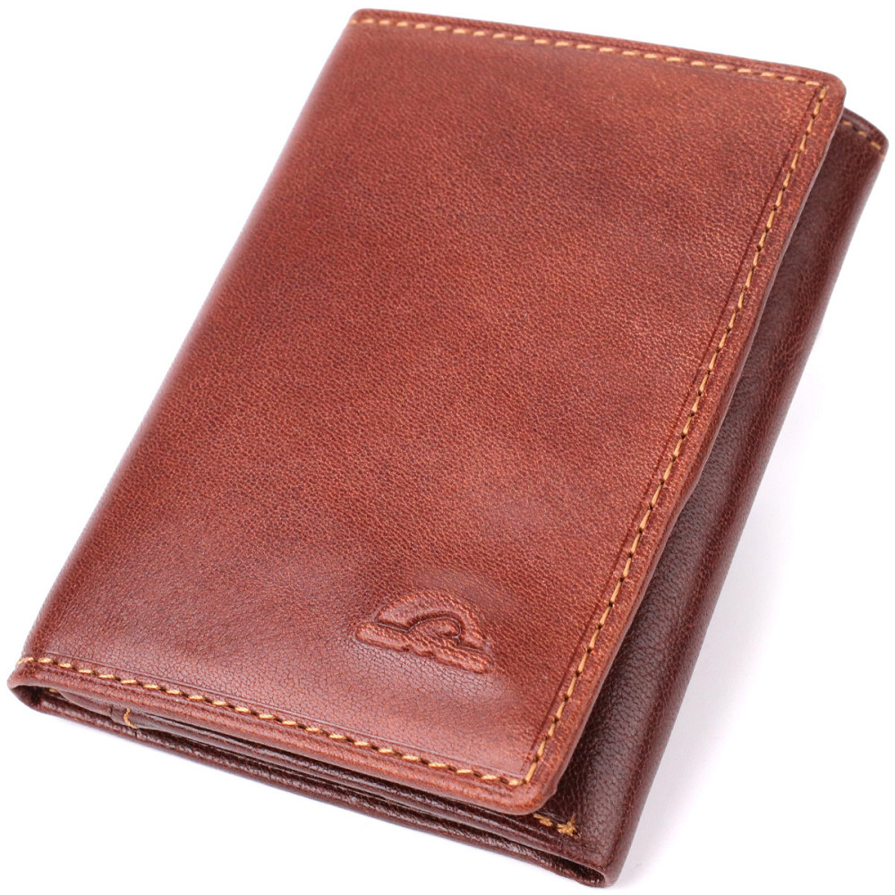 Компактный бумажник для мужчин из глянцевой натуральной кожи Tony Perotti 20900_1 (3810 moro) Коричневый Киев - изображение 1