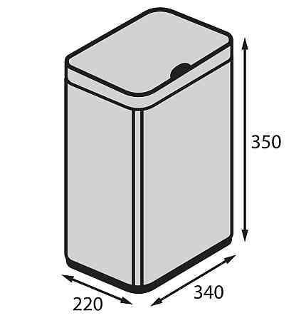 Сенсорное прямоугольное мусорное ведро Koer TC-020212-02 12 л, цвет нержавейка (KR5584) Харьков