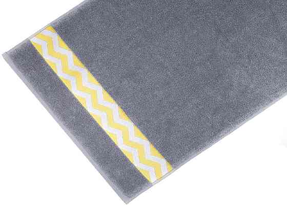 Комплект махровых полотенец Ideal Textile с бордюром 2 шт (50х90см + 70х140см) Сірий Черновцы