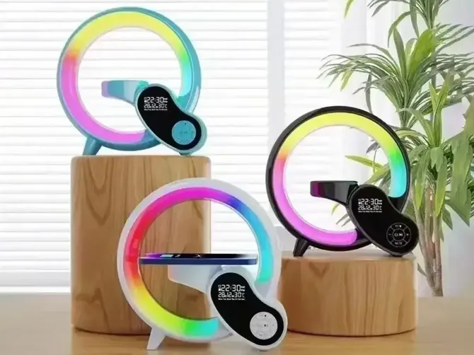 Стильная Лампа-ночник с Bluetooth-колонкой G-Smart HM-2309 с беспроводной зарядкой Киев - изображение 7