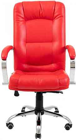 Офісне Крісло Керівника Richman Alberto Boom 16 Хром М1 Tilt Червоний Київ