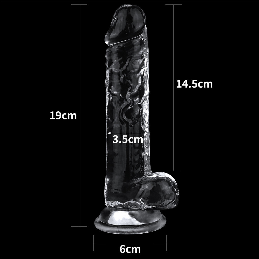 Фалоімітатор - Flawless Clear Dildo 7.5" Clear Sex Aura Київ - фото 5