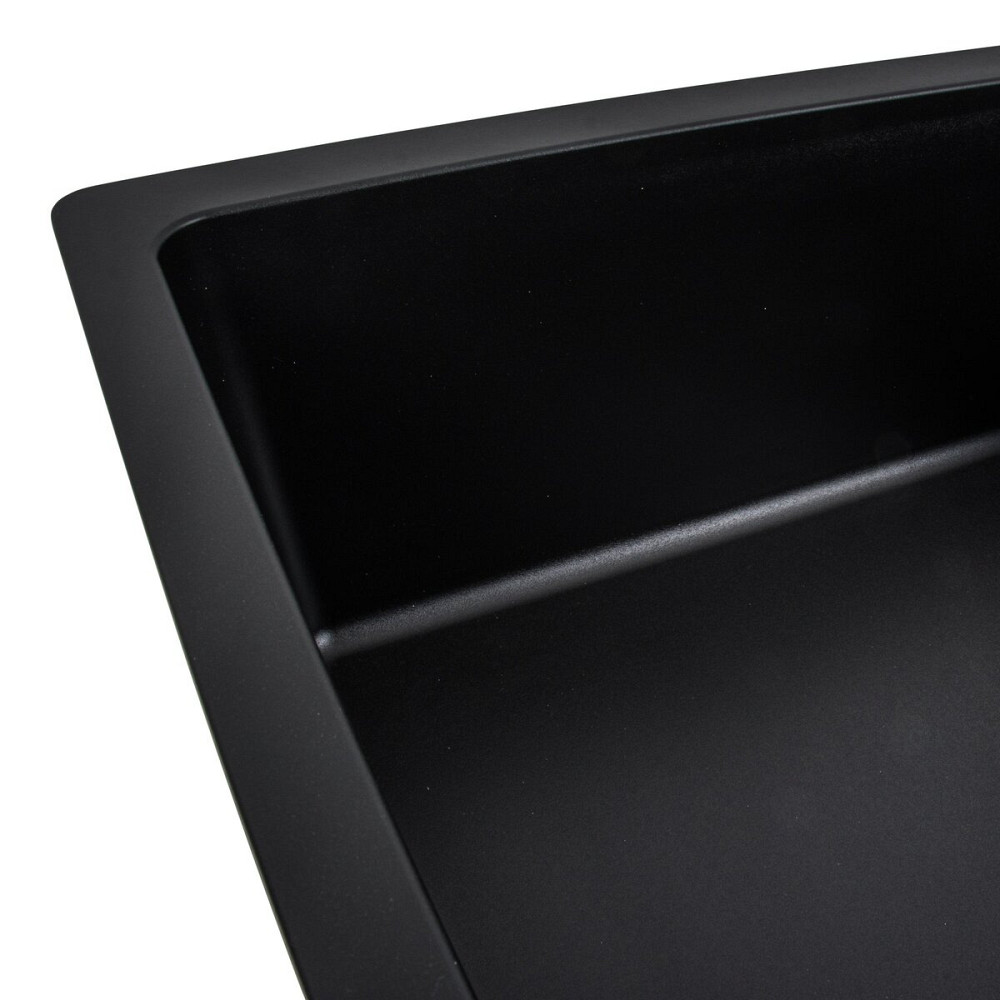 Гранітна мийка для кухні Platinum 7850 ROMA матова (чорна) Коломыя - изображение 4