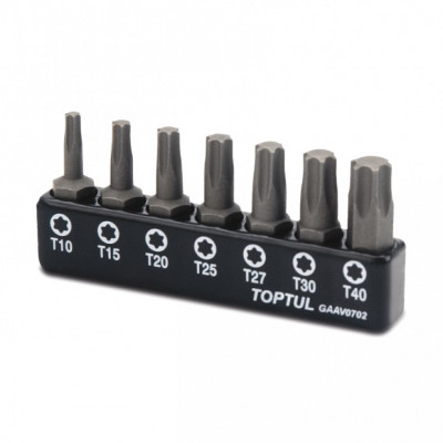 Набір біт Toptul TORX 1/4&quot; 7од. (T10-T40) (GAAV0702) Вінниця - фото 1
