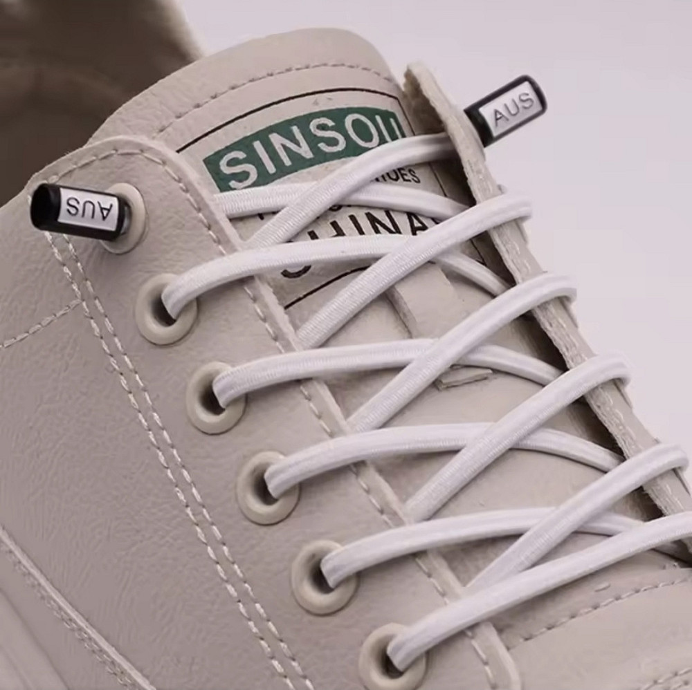 Шнурки еластичні без зав'язок з пластиковими фіксаторами Білий Смела - изображение 8