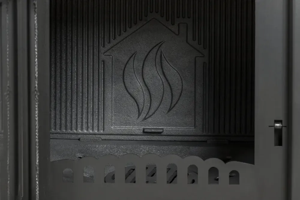 Піч-камін на дровах Hosseven 5010 OLYMPUS сталева буржуйка з чавунною топкою 7.5 кВт до 60 м2 верхній димохід Туреччина Тернопіль - фото 4