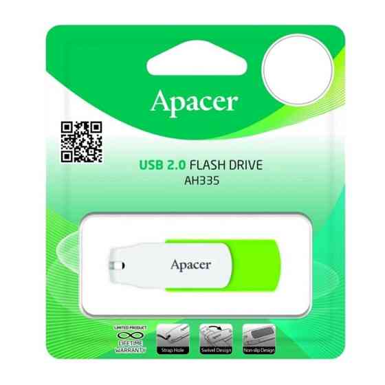 Флеш-накопитель Apacer USB 2.0 AH335 64Gb Green Киев