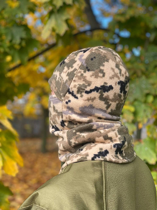 Балаклава чоловіча тактична підшоломник піксель тепла флісова шапка під каску військове обмундировано Одеса - фото 17