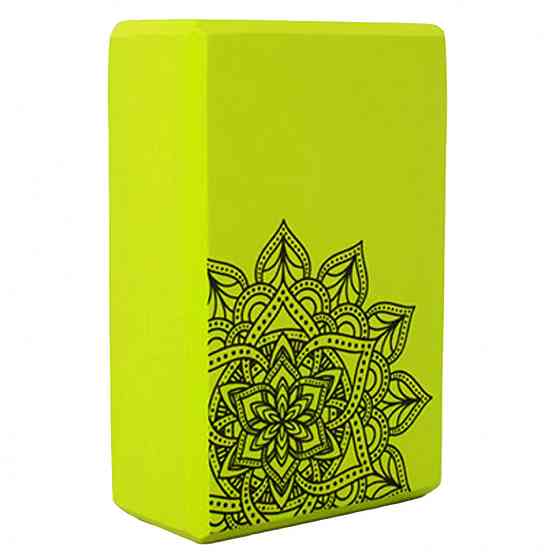 Блок для йоги і розтяжки MS 0858-5 з малюнком  Зелений Вінниця